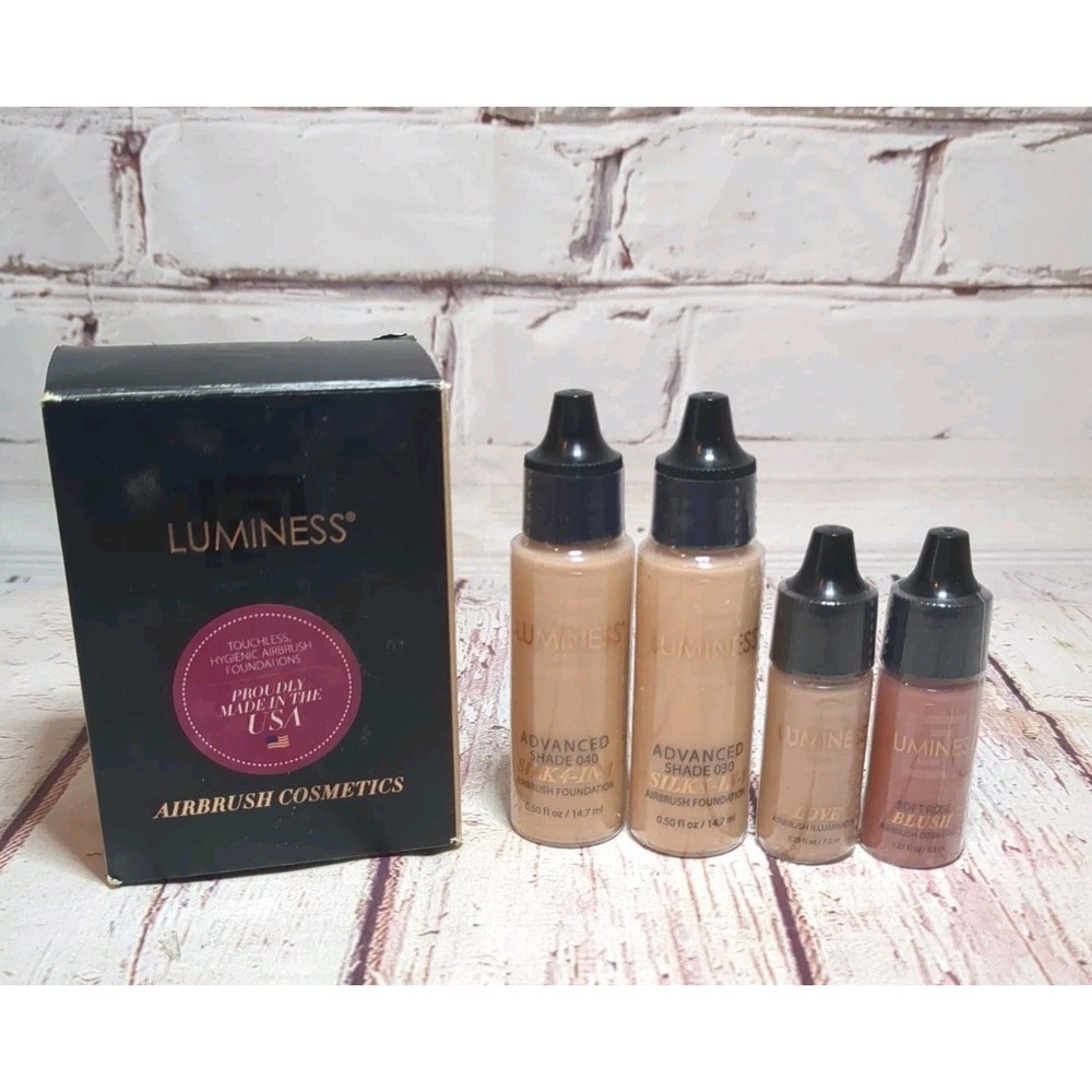Luminess Silk 4-in-1 Advanced Supersized kit .05 oz Airbrush Cosmetics Medium